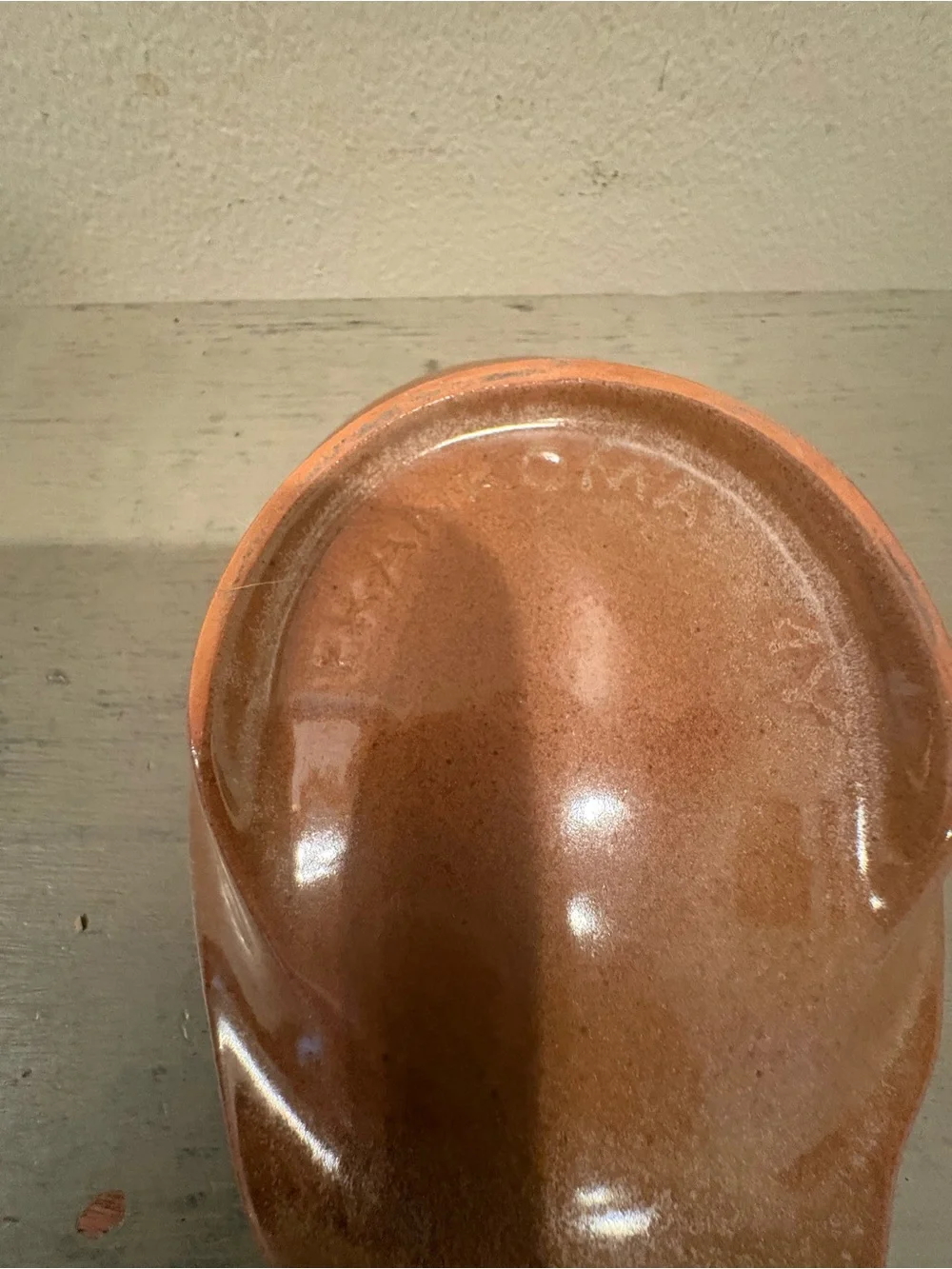 VTG Frankoma Pottery Brown Satin Stoneware Spoon Rest